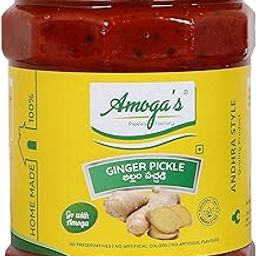 Amoga's Pickles Factory Andhra Authentic Ginger/Allam/adarak Pickle /Achar 100% Natural Handmade Pickles (500)-image-21