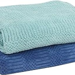 UrbanLeaf Microfiber Large Bath Towel | Quick Dry Super Absorbent - Bath Towel For Men And Women | Blue & Light Green | Towel For Bath, Travel, Gym, Beach, Pool, And Yoga (70 X 140 Cms), 250 TC-picture-15