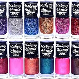 Makeup Mania Nail Polish Set of 12 Pcs, Nail Paint of 6ml each x 12 Pcs, MultiColor Combo Set No.119-17