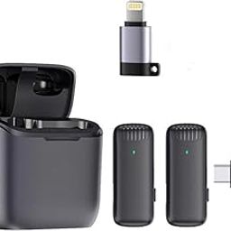 Qwick Click Dual Wireless Microphone Noise Reduction Lapel Mic with Charging Case for Video Recording & Live Stream, Compatible Supports Type C Android & iOS Devices-image-49