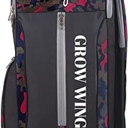 Branded Red Cricket Kit Bag with Special Bat Holder On The Side, Duffle Kit Bag, Backpack, Full Size with Shoulder Straps and Handle for Player-image-86