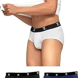 Men's Ace Micromodal Regular Fit Solid Antimicrobial Briefs with No Marks Waistband (Pack of 3)-image-5
