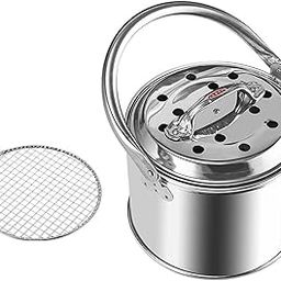 CLUB BOLLYWOOD® Portable Fire Pit Stainless Steel with Handle Accessories for BBQ Patio M| Yard, Garden & Outdoor Living | Outdoor Cooking & Eating | Fire Pits & Chimineas|1X Carbon Stove-image-80