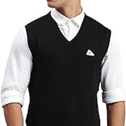 Men's Wool Sleeveless Sweater | V-Neck | Regular Fit| Solid Pattern |Warm & Stylish Pullover Cardigan for Men-image-21