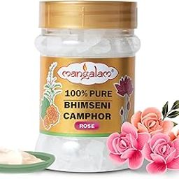 MANGALAM Bhimseni (Rose) Camphor 100g Jar - Pack of 1 | 100% Pure | for Puja, Aromatherapy & Air Freshener | Sweet Fragrance-image-49