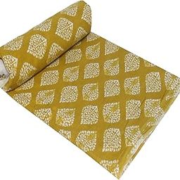 Fashionmart Pure Cotton Unstitched Jaipuri Handmade Digital Printed Fabric Material for Women Kurta/Blouse/Palazzos/Piece Material for Women’s (3.5 Meter)-image-89