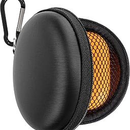 Geekria Shield Earbuds Case Compatible with Beats Powerbeats Pro 2, SHOKZ New OpenFit 2 True Wireless Earbud, Replacement Hard Shell Travel Carrying Bag with Carabiner Clip (Black)-image-49