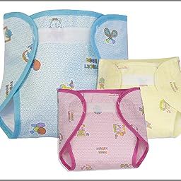 Mothers Choice Waterproof Nappies/Diaper Covers with Belt for Insert -Pack of 3 (SMALL)-20