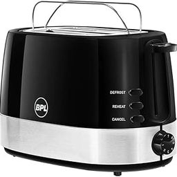 BPL Pop Up Toaster 2-Slice, 850W, Black and Silver,KITCHEN UP PX 5.2S,7 BROWING CONTROL SETTINGS,BUN WARMER,1 DUST COVER inside,(2 YEARS BRAND WARRANTY),BPTPM2052S-3