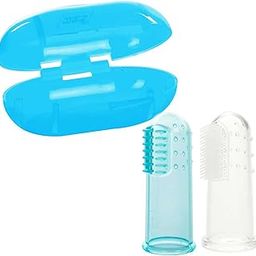 Mee Mee Unique Tooth & Gum Cleaning Finger Brush, Blue, 2 Count-image-99