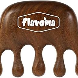 Natural Wood Wide Tooth Hair and Scalp Massager Comb | Gua Sha comb for scalp | Multi-Functional Tool Scraping | Multifunctional Meridian Massage Comb | Ideal for Head and Neck Massage | Scalp Massage No Static Head Massager Tool Physical Therapy-image-28
