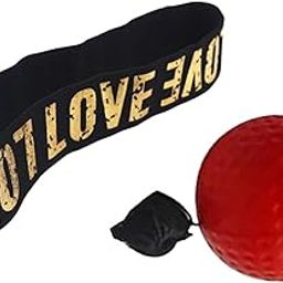 LOOM TREE Boxing Reflex Ball Headband for Kids Adults Reflex Punching Ball React Balls Red Ball | 1 Headband, 1 Ball | Material ~ Silicone | Color ~ Red-picture-11