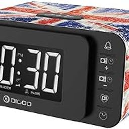 3NH® Dg-Fr8888 Multi-Function Smart Touch Botton Digital Alarm Clock With Radio Speaker Memory Function Dual Daily Alarms | 17673-picture-28