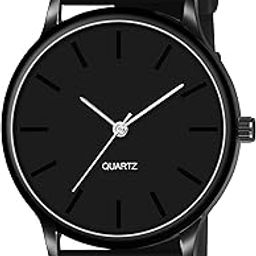 Men Analogue Slim Round Dial Wrist Watches for Men's & Boys Stainless Steel case Silicon Black Blue &Green Colour Stylish Bracelet Strap-picture-9