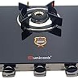 Unicook UltraSlim 3-Burner PNG Manual Gas Stove | SS Mirror Finish Frame | Brass Burners & Nozzle | 5mm Pan Support with Flame Guard | Double Drip Tray | Metal Knobs for PipeLine (Black)-image-67