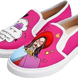 Women Shopaholic Slipons Comfortable Casual Slipons, Soft Footbed, Non-Slip, Adjustable Strap, Perfect for Summer-image-13