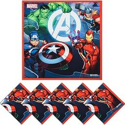 Kuber Industries Marvel Avenger Team Handkerchiefs | Cotton Rumal for Boys & Girls | Multicolor Pack of 6-image-44