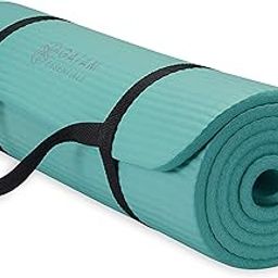 Gaiam Essentials Yoga Fitness & Exercise Mat, Teal, 72" L x 24" W x 10mm Thick-image-55