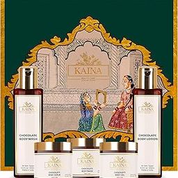 Kaina Chocolate Body Polishing Kit | Instant Date Ready Glow | Dead Skin Cell Removal, Deep Moisturizing | Body Scrub, Body Gel, Body Lotion, Body Mask | Deep Skin Hydration Kit | Unisex | (Set of 5)-image-9