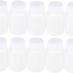 PACKOVE 30pcs Portable Plastic Bottles Leak Vials Screw Lids for Travel Toiletries Vitamins and Medication Storage Wide Mouth Design for Easy-image-3