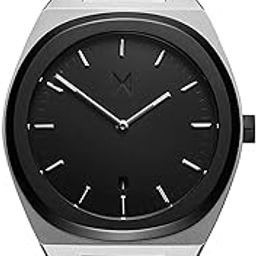 MVMT Odyssey Qtz Basic Analog Calendar Black Tonneau Dial Men's Watch, Stainless Steel Material, Silver Band - D-SH01-SSBL-image-50
