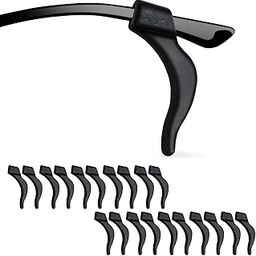 Zytiqt 20 Pieces Specs Holder Strap, Anti-Slip Silicone Ear Grips for Eyeglasses, Spectacle Holder, Secure Fit for Sports and Daily Use, Black Large Size Eyeglass Accessories,Ear Grip-image-98