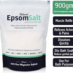 IS IndoSurgicals Grain Epsom Salt for Pain Relief, Detoxification and Sitz Bath (900 gm)-image-40