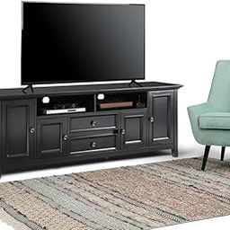 TGF Furniture Store Modern TV Stand Entertainment Center – 72-Inch Black Wood Media Console with Storage – Multiple Drawers and Cabinets for Living Room Organization-image-113