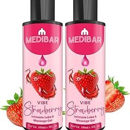 MEDIBAR Sensual Massage Lube Intense Lubricant Gel For Men & Women - 200ml | Strawberry | Water based lube-26