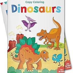 Little Artist Series Dinosaurs: Copy Colour Books-12