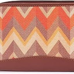 Wallets for Women - Handmade Wallets for Females - Vegan Leather and Jute Purse for Ladies - Clutch with Indian Print - Wallets for Mobile Phones - Tidal Wave Print-22