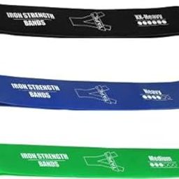 A-Tape Resistance Loop Bands (Pack of 3, Green | Blue | Black) for Legs and Butt Set, Gym and Yoga Resistance Exercise Bands-12