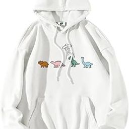 SXV 'Litle Dinosaurs’ Printed Cool Aesthetic Sweatshirt Hoodie-image-86