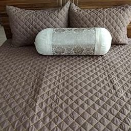 urban village Pollycotton Beautiful King Size Solid Brown Bed Cover-23