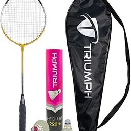 TRIUMPH Badminton Racket, Badminton Shuttle Cock, Badminton Racquet Triumph Passion 1 Pc with 10 Pc Triumph Neo Lite-220+ Duck Feather Shuttlecock & Full Racket Cover-image-35