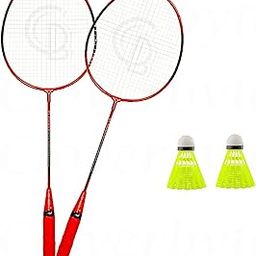 CLOVERBYTE Premium Red Single Shaft 2 Badminton Rackets with 3 Nylon Shuttles Badminton Kit-image-9