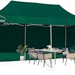 Pop-up Canopy Tent 10x20 Commercial Instant Tents Outdoor Canopies Easy to Set Up with 3 Side Walls Pop Up Canopy Tent, Instant Folding Portable Shelter Gazebo-image-31