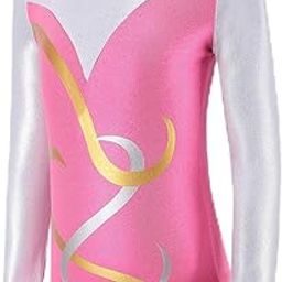 ATORSE Girl Gymnastics Leotard Training Costume Shiny Long Sleeve Teamwear Bodysuit 12-image-5