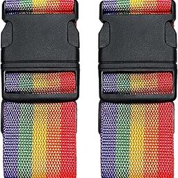 Tumery Suitcase Belts, Adjustable Luggage Straps, Bright Colors Travel Packing Straps with Quick Release Buckle (Set of 2)-31