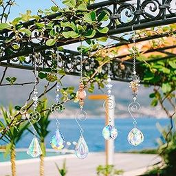 SAZ DEKOR® 9 Pieces Crystals Sun Catcher Windows Suncatcher for Garden Christmas Wall-image-86