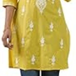janasya Women's Cotton Chikankari Embroiodred Regular Tunic-picture-30