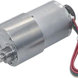 Intelligent Speed Motor JGB37-3530B with Encoder, 12V24V Metal Gear Motor, Intelligent Car Electric Lock Motor Speed Measuring Torque Geared Motor (Color : 12v-image-17