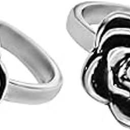 925 Oxidised Silver Blossom Rose Toe Rings | Adjustable Toe Rings | Toe Rings for Women-image-16