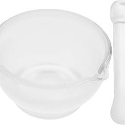 SHOWERORO 1set Glass Mortar and Pestle for Grinding Spices Pills and Ingredients Laboratory Tool for Kitchen and Medicine Preparation-image-10
