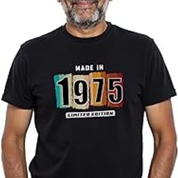 ™ Made in 1975 Printed T-Shirt for Men & Women | Pure Cotton, Round Neck, Half Sleeves, Regular Fit Unisex T-Shirts-image-4