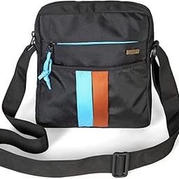 Sukhi-76568 Stylish Nylon Waterproof Sling Cross Body Travel Office Business Messenger/Sling Bag for Men Women (Black)-image-16