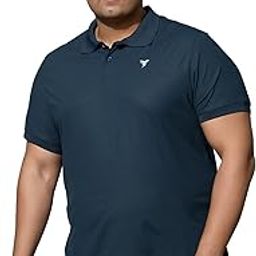 technosport Mens Solid Plus Size Polo T-Shirt for Gym, Workout, Sports and Regular Use with Quick Dry and SPF50+-picture-0