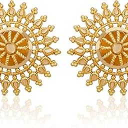 Traditional Micron Plated Stud Earrings - Women And Girls|Stud Earring-image-7