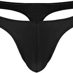 Men's Polyester Spandex of Stretch Low Rise Micro G-String Underwear Thong Sexy Bikini Style, One Size Fits S-M-picture-16