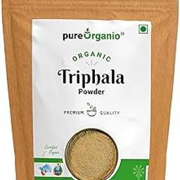 PureOrganio Organic Triphala Powder NPOP Indian Organic Certified (Made With Haritaki, Baheda & Amla Blend) 100 Gm-image-1